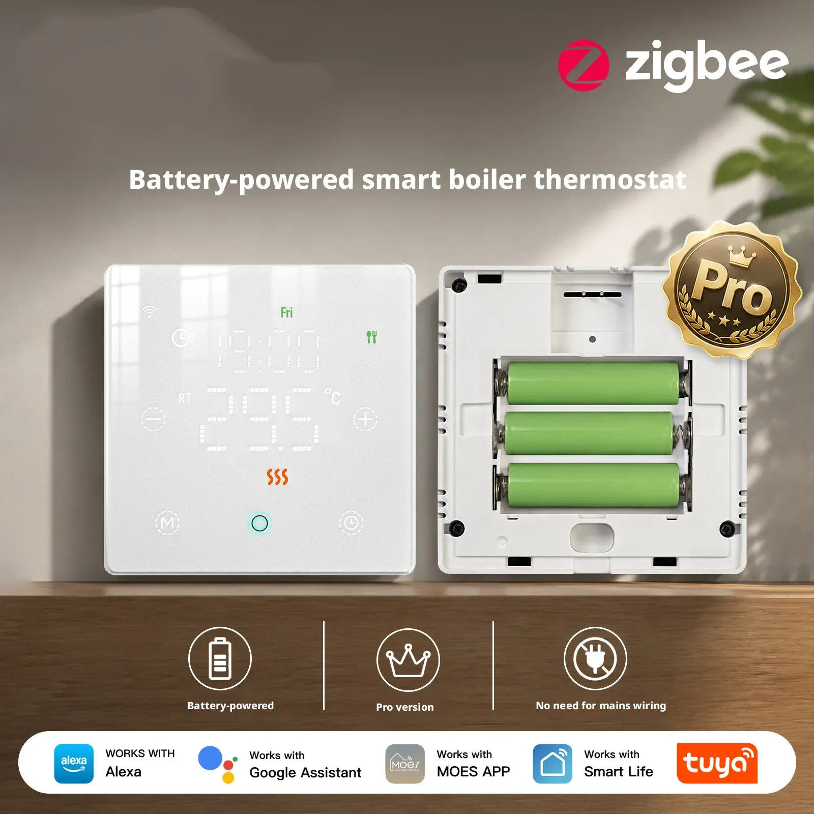 Tuya Smart Life Wifi/Zigbee Floor Heating Smart Switch App Remote Control Low Power Energy Saving Temperature Control Switch