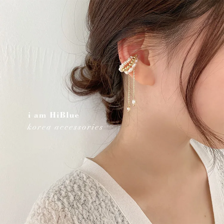 New Arrival Trendy Natural Freshwater Pearl 14K Gold Filled Female Magnet Buckle Earrings Jewelry For Women Gifts