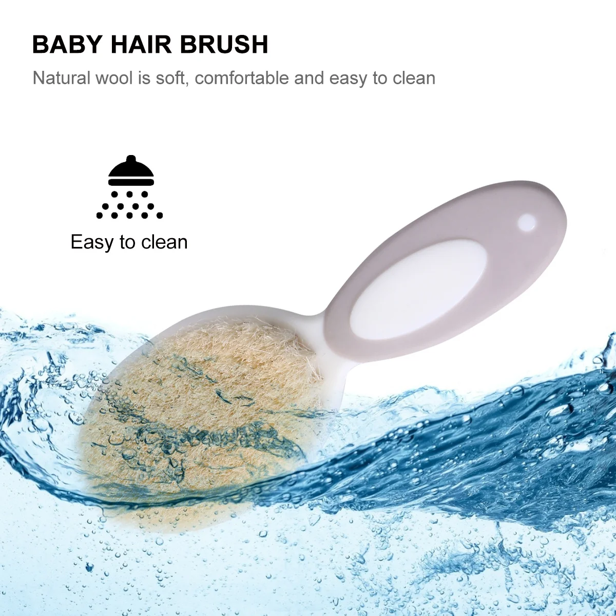 

Щетка для волос из тонкой шерсти, 2 шт., очиститель для детской кожи головы для ежедневной ванны и путешествий, детская щетка для волос