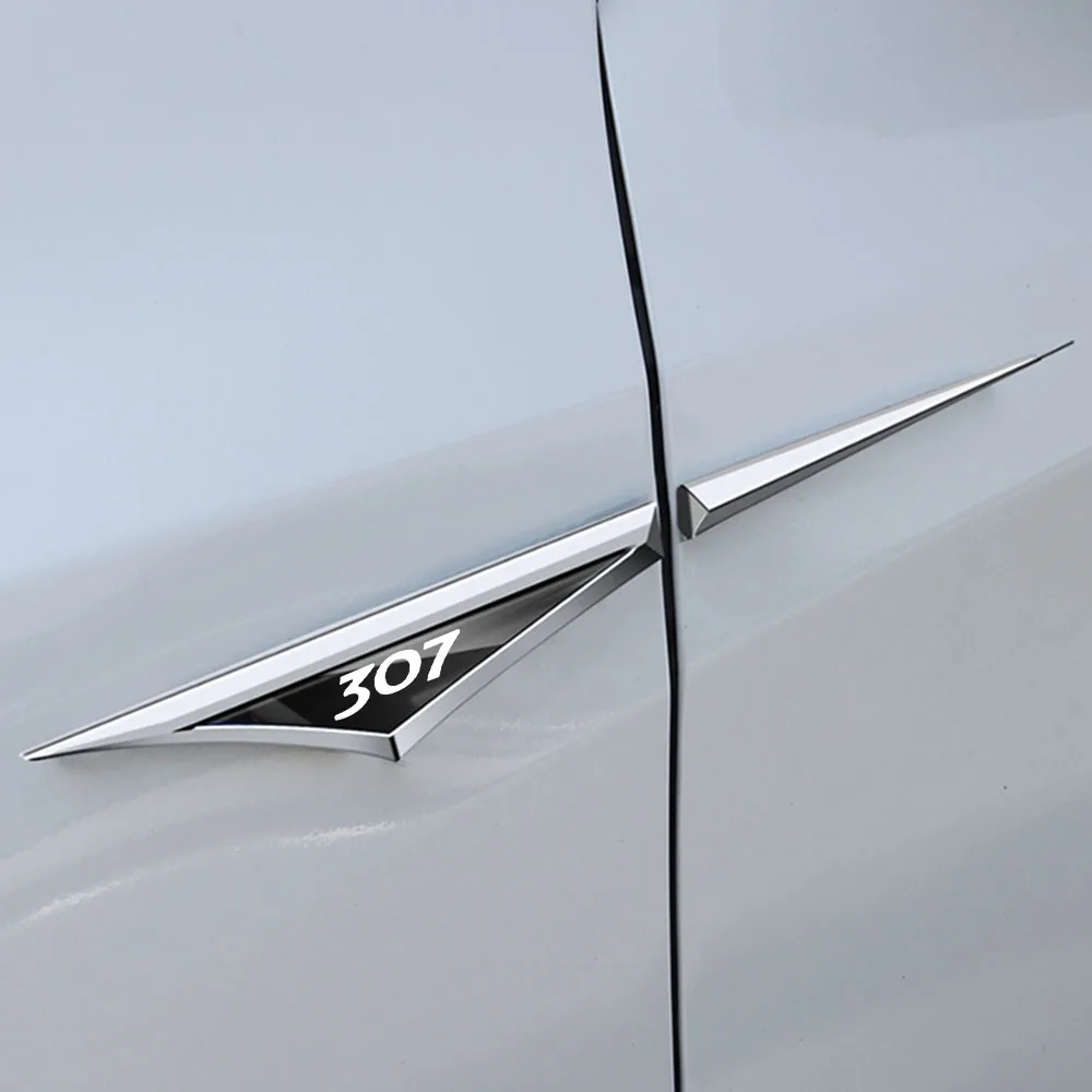 3D car fender metal sticker body modification For Peugeot 307 CC SW CROSS RC