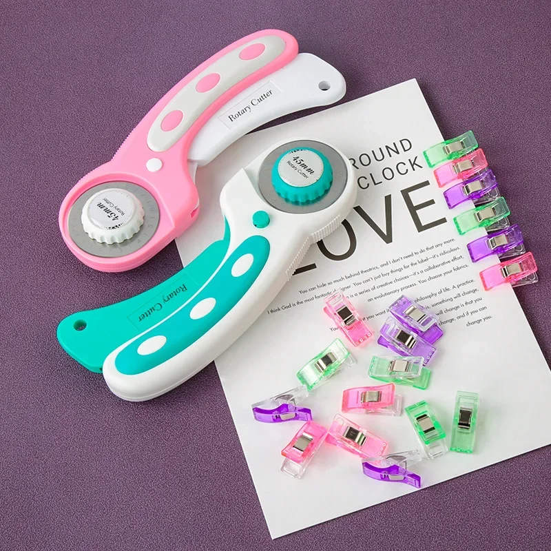 

Нож для резки, Круглый роликовый нож для резки, коврик для резки кожи, набор рулетки для квилтинга, 45 мм, набор роликовых ножей