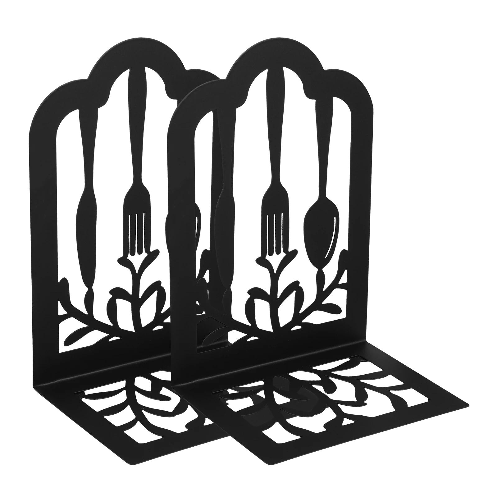 Iron Bookends Set of 2 L Shape Heavy Duty Book Organizer Metal Decorative Stand Shelves Home Office Study Library Book Stopper