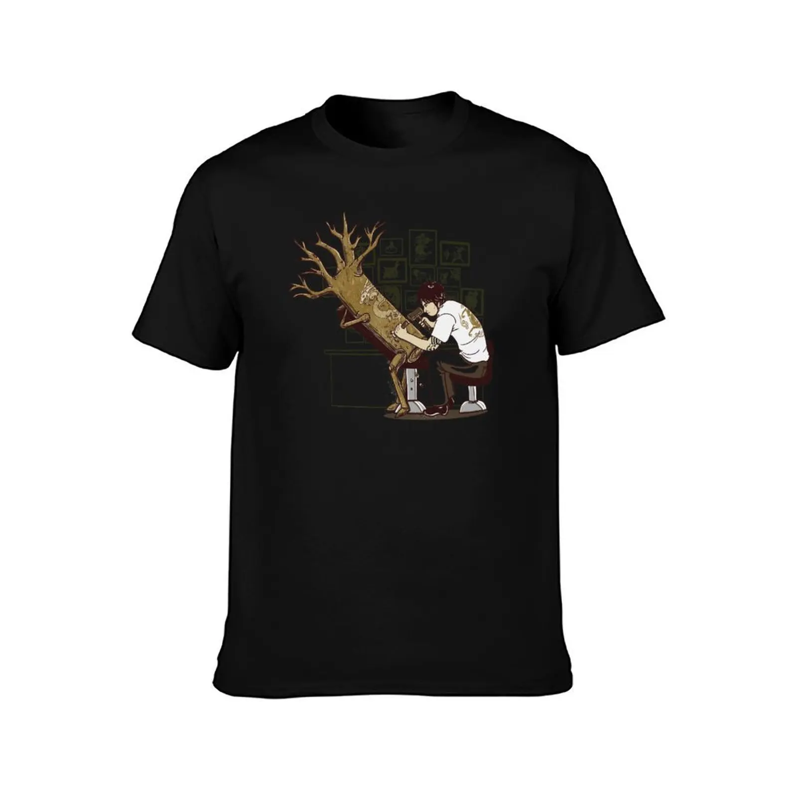 The Wood With The Dragon Craving T-Shirt Basic Regular Fit Casual T-Shirt