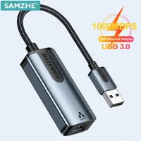 SAMZHE USB Ethernet USB 3.0 2.0 to RJ45 USB HUB for Computer Ethernet Adapter Network Card USB Xiaomi Mi Box S Nintendo Switch