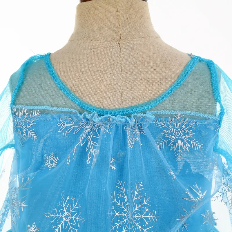 فستان الأميرة فروزن سنو كوين شبكي كيب إلسا للفتيات أزياء تنكرية للأطفال لعب الأدوار كرنفال الأطفال فستان حفلة عيد ميلاد