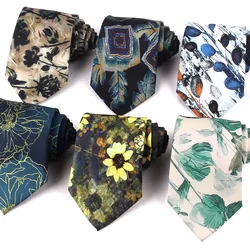 New Print Men Ties Floral Men's Neck Tie For Wedding Necktie For Groomsmen Fashion Printing Ties For Men Women Good Gifts