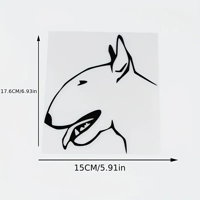 1PC Bull Terrier Silhouette Waterproof Vinyl Sticker For Car Motorcycle Laptop Exterior Decor Decal