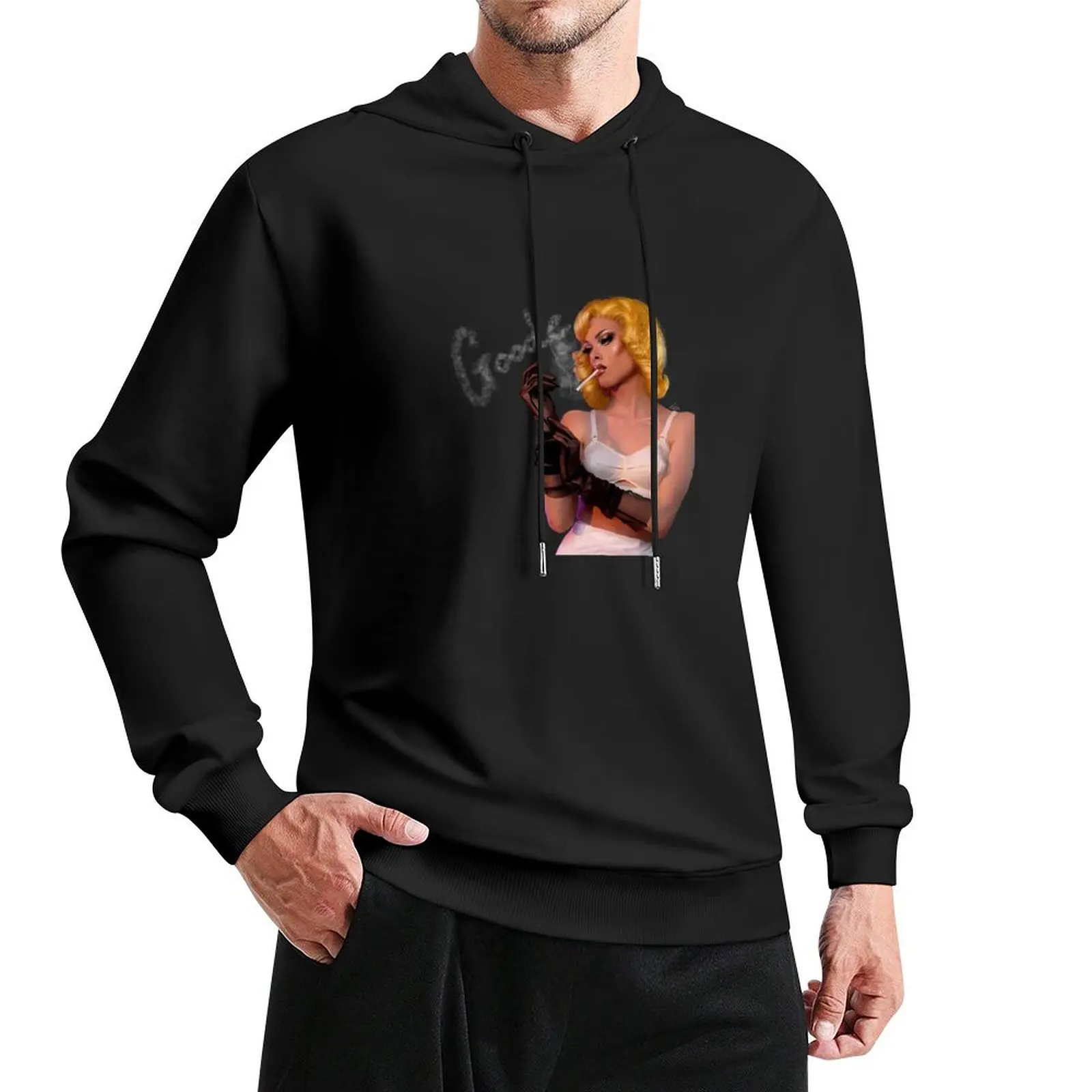 

Gigi Goode “Smoke” Digital Drawing Pullover Hoodie men's clothing hoodies for men high quality