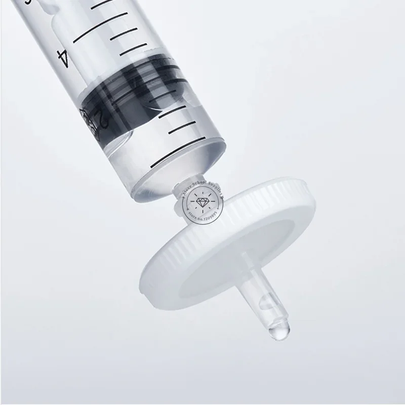 100pcs Lab Hydrophobic PTFE Syringe Filter Ruhr Lock Diameter 13mm 0.22 0.45 Micron Needle Filtration Needle Filte