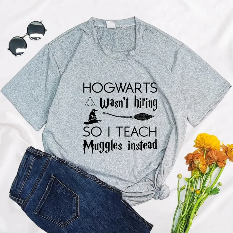 Hogwarts Nam Niet Aan, Dus Ik Leer Dreuzels In Plaats Daarvan Kleding Grafisch Dames T-Shirt Met Korte Mouwen