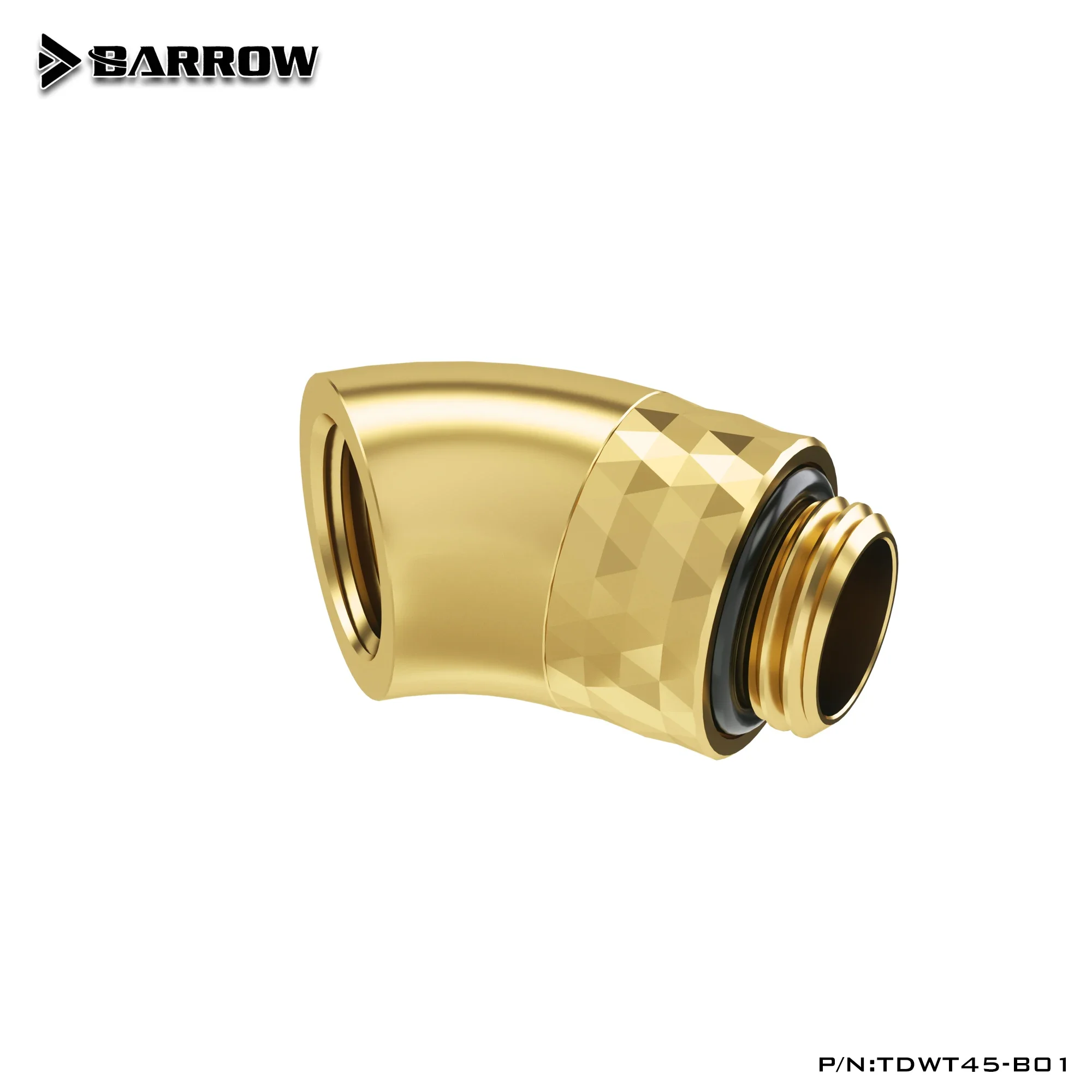 Barrow Dazzle series 45 ° поворотный переходник мужской на женский TDWT45-B01 G1/4 "угловой разъем для ПК, игровой, с водяным охлаждением