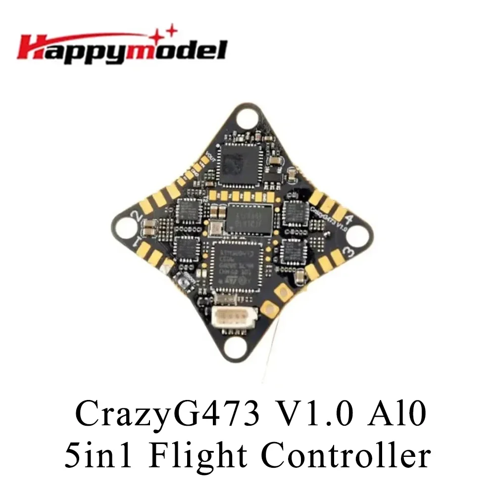 SkyDElHappymodel CrazyG473 5in1 Flight Controller UART ELRS 2.4G OpenVTX 5A Bluejay ESC 400mW ICM42688P For 1S 65mm Tiny Whoop
