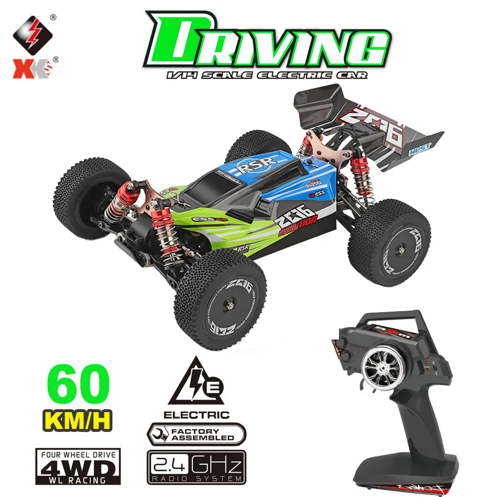 Wltoys XKS 144001 RC Car 60km/h High Speed 1/14 2.4GHz RC Buggy 4WD Racing Off-Road Drift Car RTR