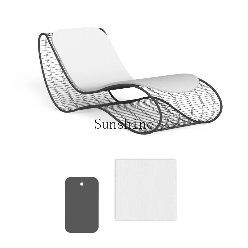 Creative outdoor bed terrace beach waterproof hotel balcony design scenic lazy furniture