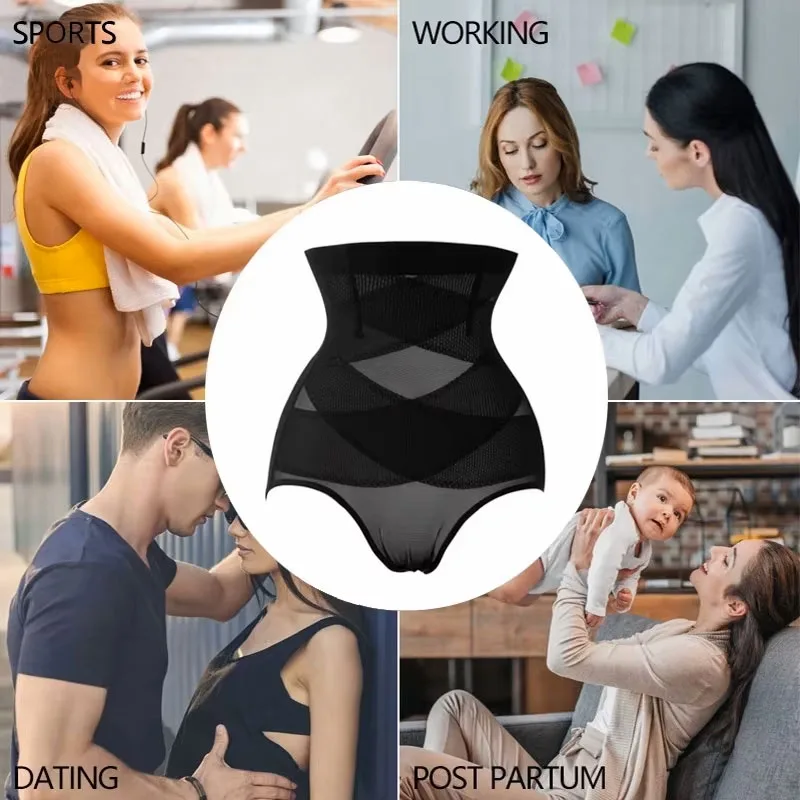 Sexy Cross Body Shaper High Waist Panties Women Girdle Belly Tummy Control Trainer Shapewear Hip Lifter Brief Slimming Underwear view 5