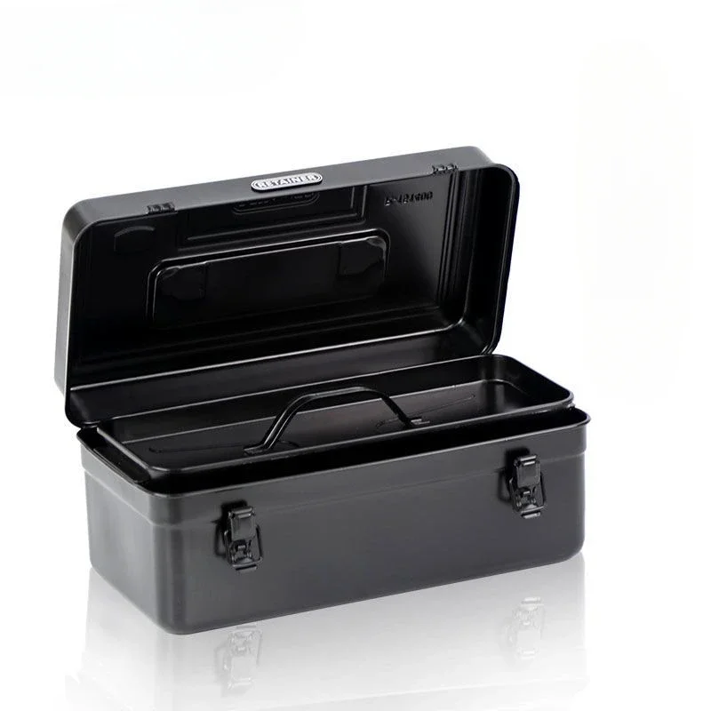 Portable Thickened Iron Tool Case Strong and Durable Multi-Function Tool Case Repair Tool Hardware Storage Box Waterproof Home