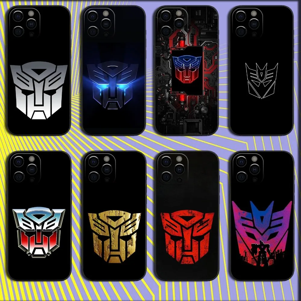 

LOGO T-Transformers COOL Phone Case For iPhone 16,15,14,13,12,11,Pro,X,XS,Max,XR,Plus,Mini Soft Black Cover