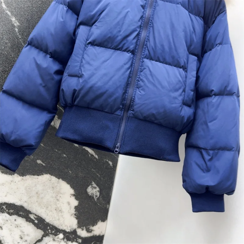 سترة نسائية سفلية 2025 شتاء جديد بسحاب معطف سميك دافئ بقصة ضيقة معطف سميك قابل للفصل بياقة من فرو الثعلب معاطف سفلية y2k معاطف منتفخة بقلنسوة #5