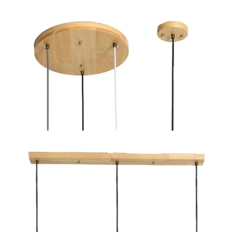 3heads Pendant Lamp Base Circular Ceiling Plate DIY Lamp Fixture Fixing Straight Edge Plate Lamp Holder