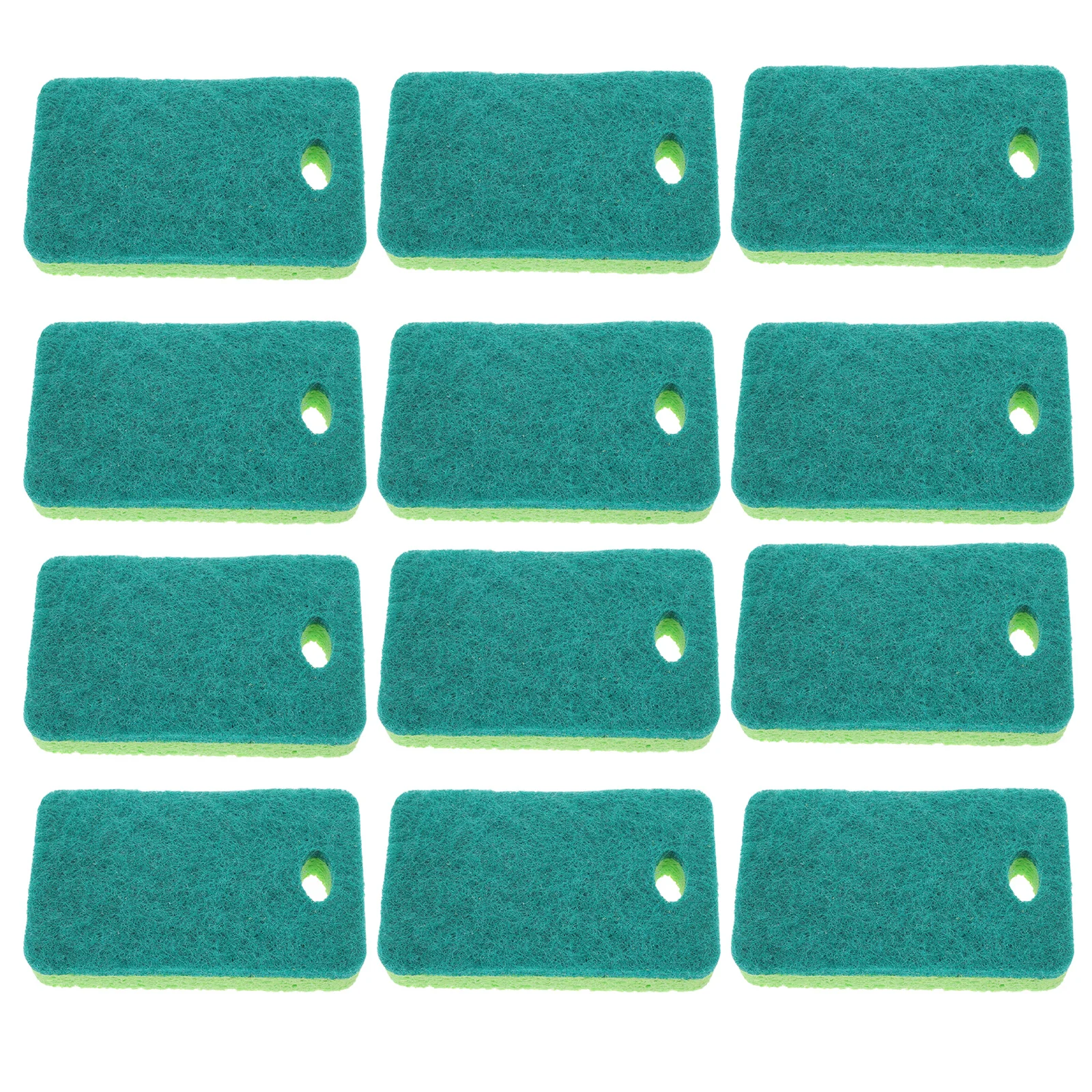 

12pcs Kitchen Sponge Scrub Pads For Dishes Cleaning Heavy Duty Scrubber Sponges For Sink Pots Pans Dishwashing Household Use