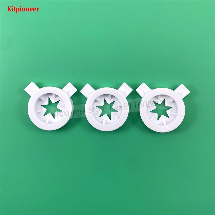 3 ชิ้น Moulding หัวฉีดฝาปิดชิ้นส่วนใหม่หมวก Commercial Ice Cream Maker OP Soft Serve เครื่องอุปกรณ์เส้นผ่านศูนย์กลางภายใน 39 มม.