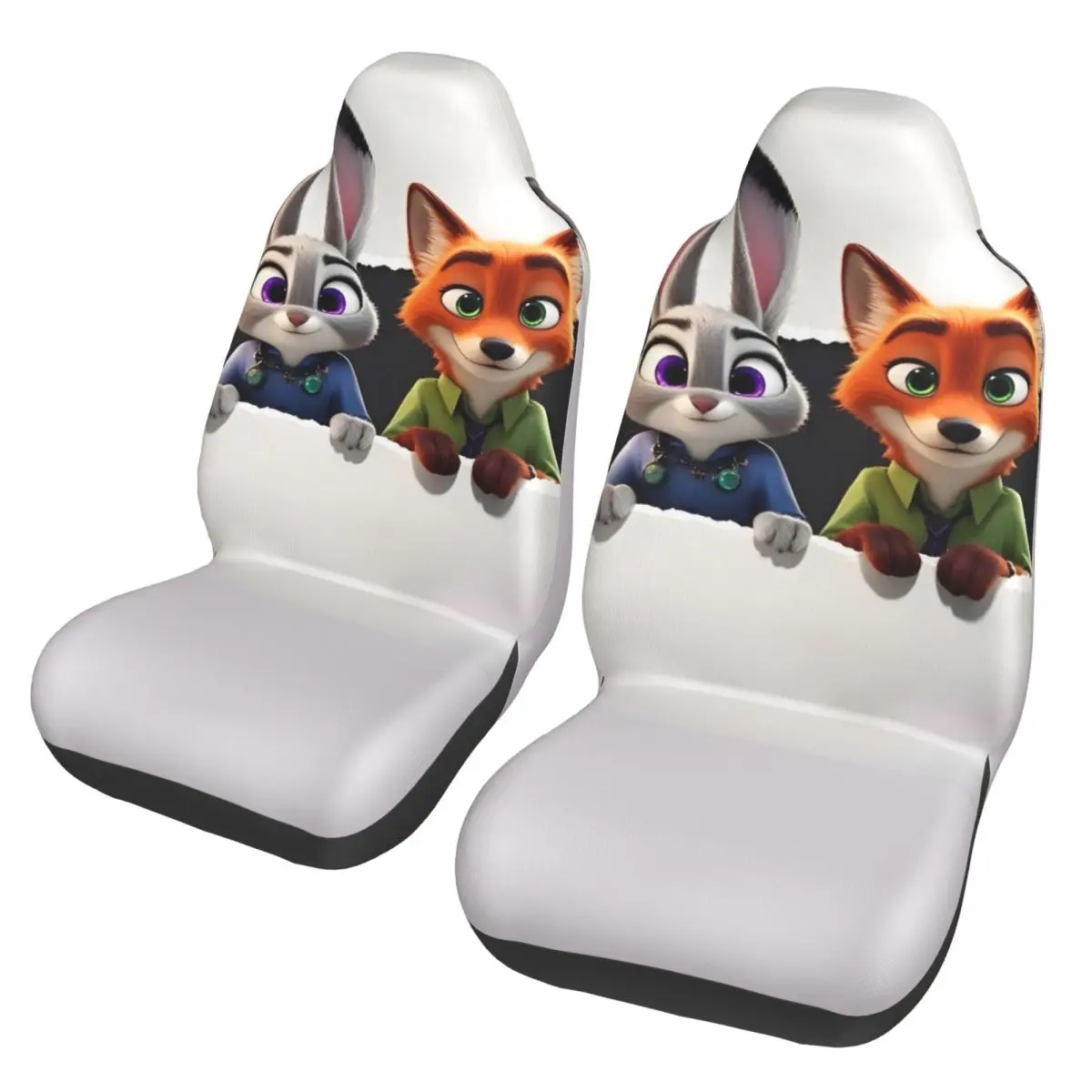 

Zootopias Judy Nick Universal Car Seat Cover Four Seasons Women Car Seat Covers Polyester Hunting