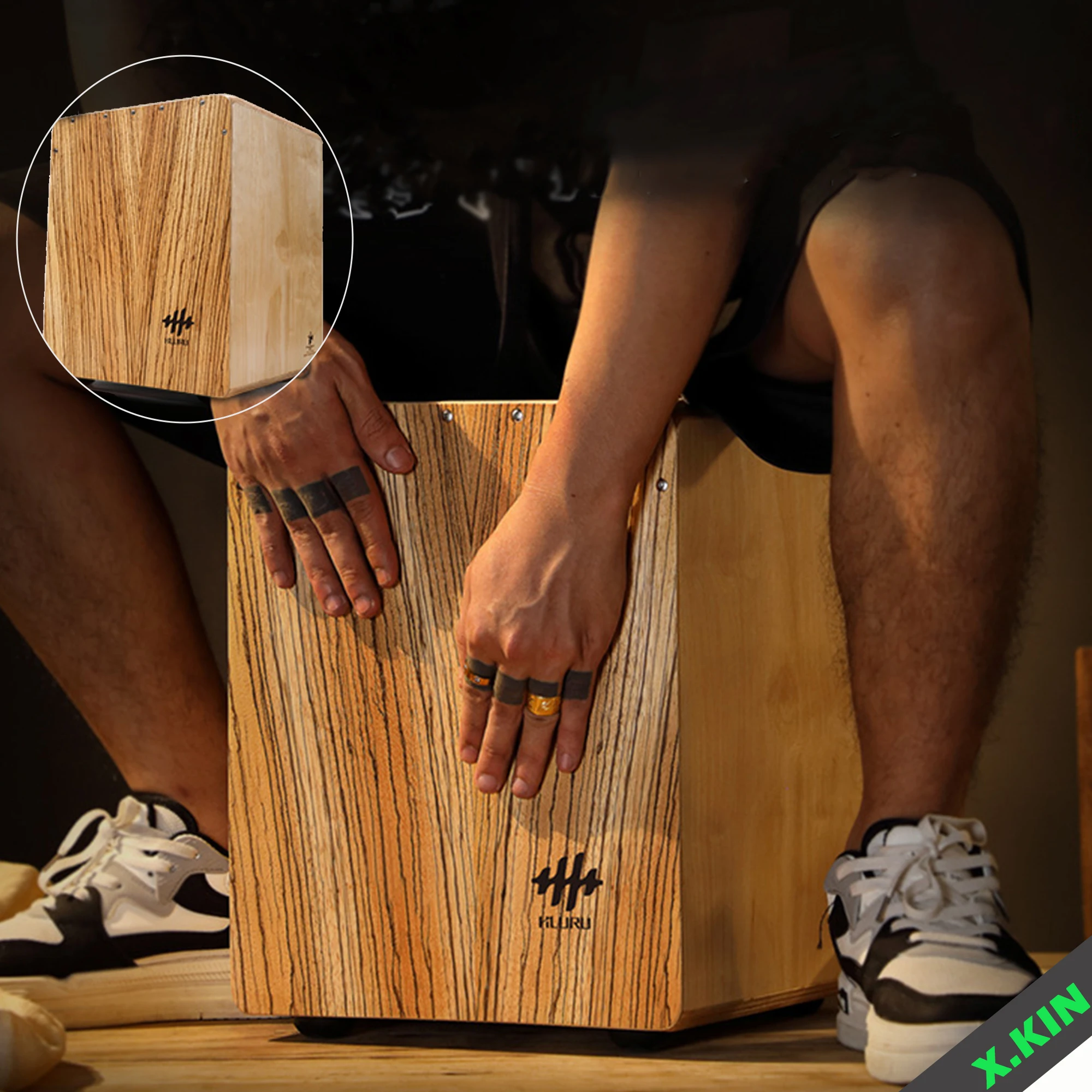 

Solid Wood Cajon Box Drum Professional Hand Drums Portable Beginner Tambourine Meditation Sounds Fantastic Musical Instrument