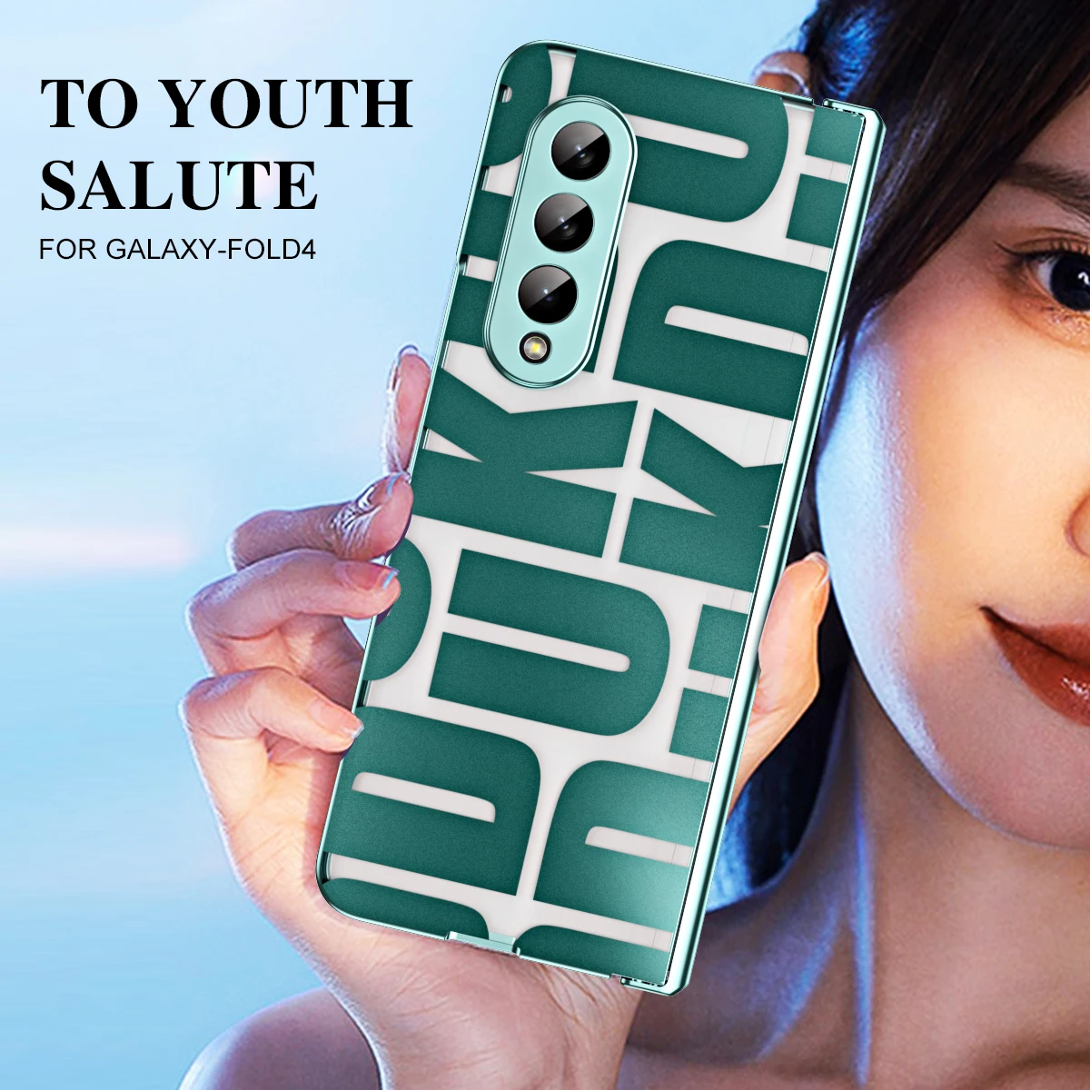 เคสบานพับโปร่งใสชุบน้ำสำหรับ Samsung Galaxy Z Fold 6 5 4 3เคสพร้อมฝาครอบป้องกันหน้าจอสำหรับ Z Fold5 Fold4 Fold3