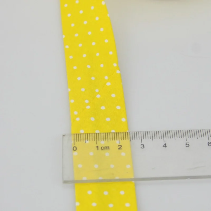 Single Fold Cotton Bias Binding Tape - Dotted and Striped Series  Edging Ribbon, size 25mm x 10m