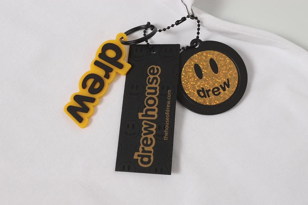 معطف Drew House للخريف والشتاء فضفاض مناسب بطباعة كائن فضائي صغير للرجال والنساء برقبة دائرية
