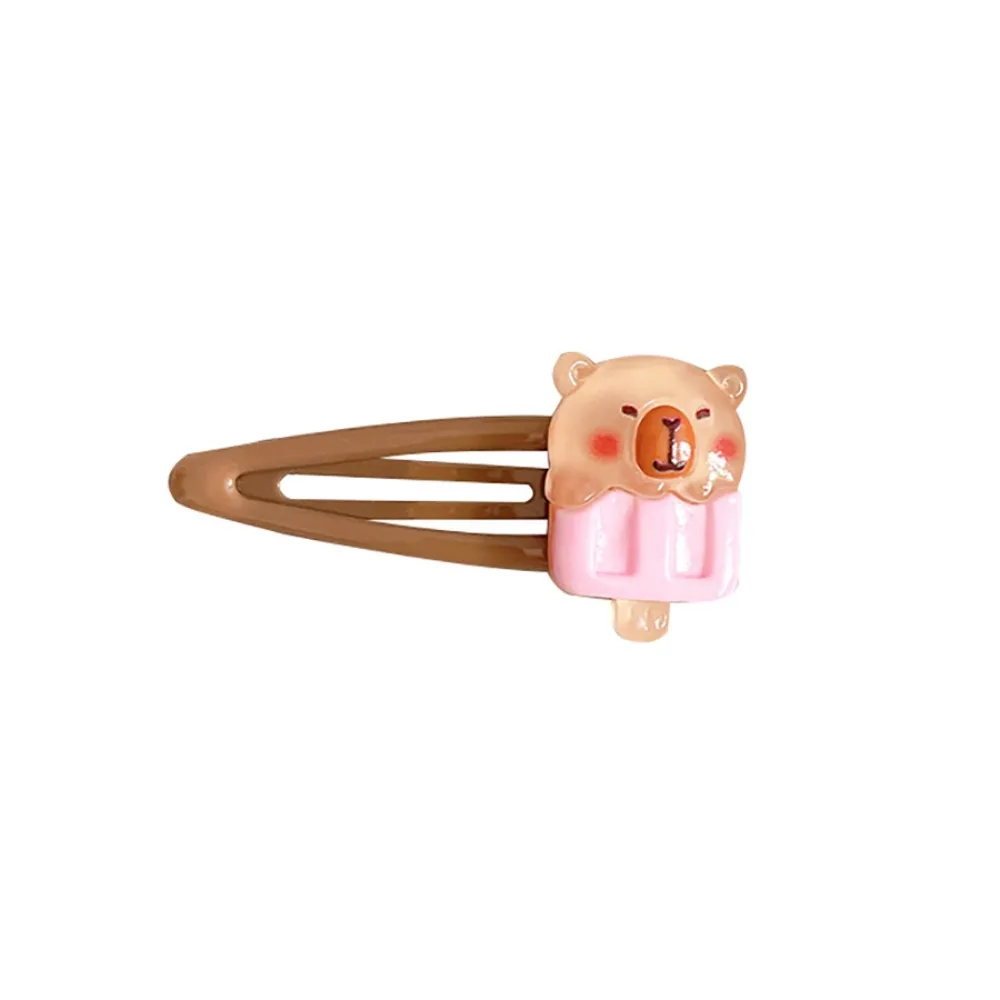 

Cartoon Capybara Hair Clip Sweet Resin Korean Style Animal Barrettes Hairpins Duckbill Clip Capybara Bang Clip Children