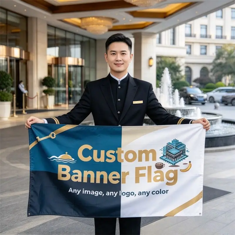 Custom Banner Flags Suitable For Personalized Logo Memorial Photo Indoor And Outdoor Birthday Commercial Advertising Promotion