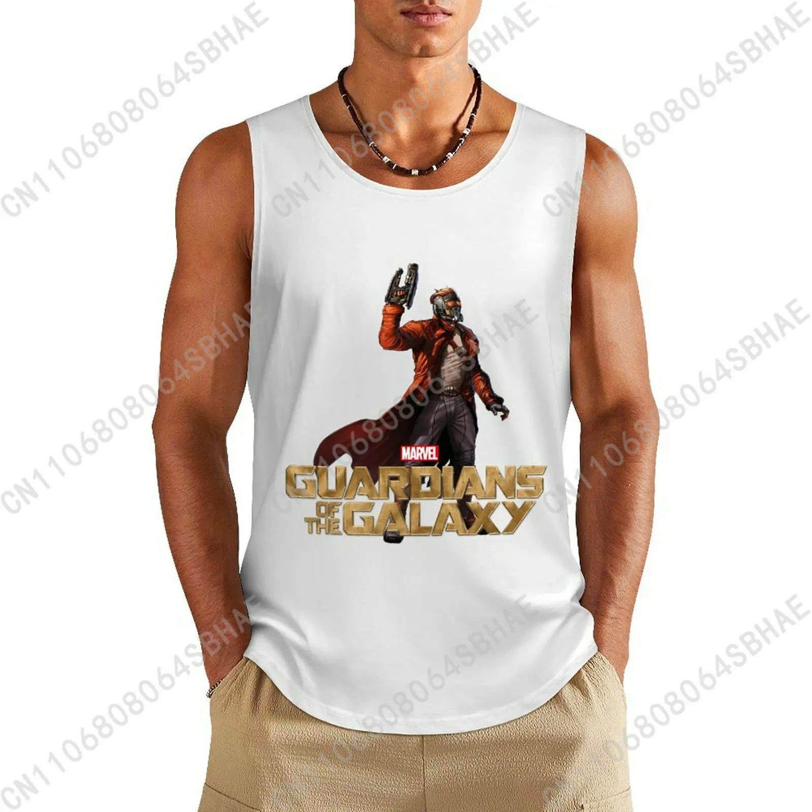 

Marvel Star Lord Custom Pattern Mens Cotton Tank Top Cotton Sleeveless Shirt Men Undershirt Personalized Gifts Cosplay