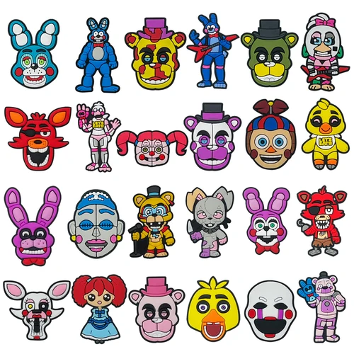 Imagen 1 del producto 24-100 Uds. Bonitos dijes para zapatos para sandalias de zuecos deslizantes de burbujas, accesorios de decoración de zapatos de PVC, alfileres para niños, regalo de cumpleaños y Navidad