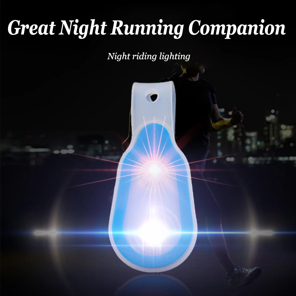 Outdoor Running Multifunctional Warning Light Night Running Light Hands-free LED Flashlight Clip On Clothing Magnet Night Light