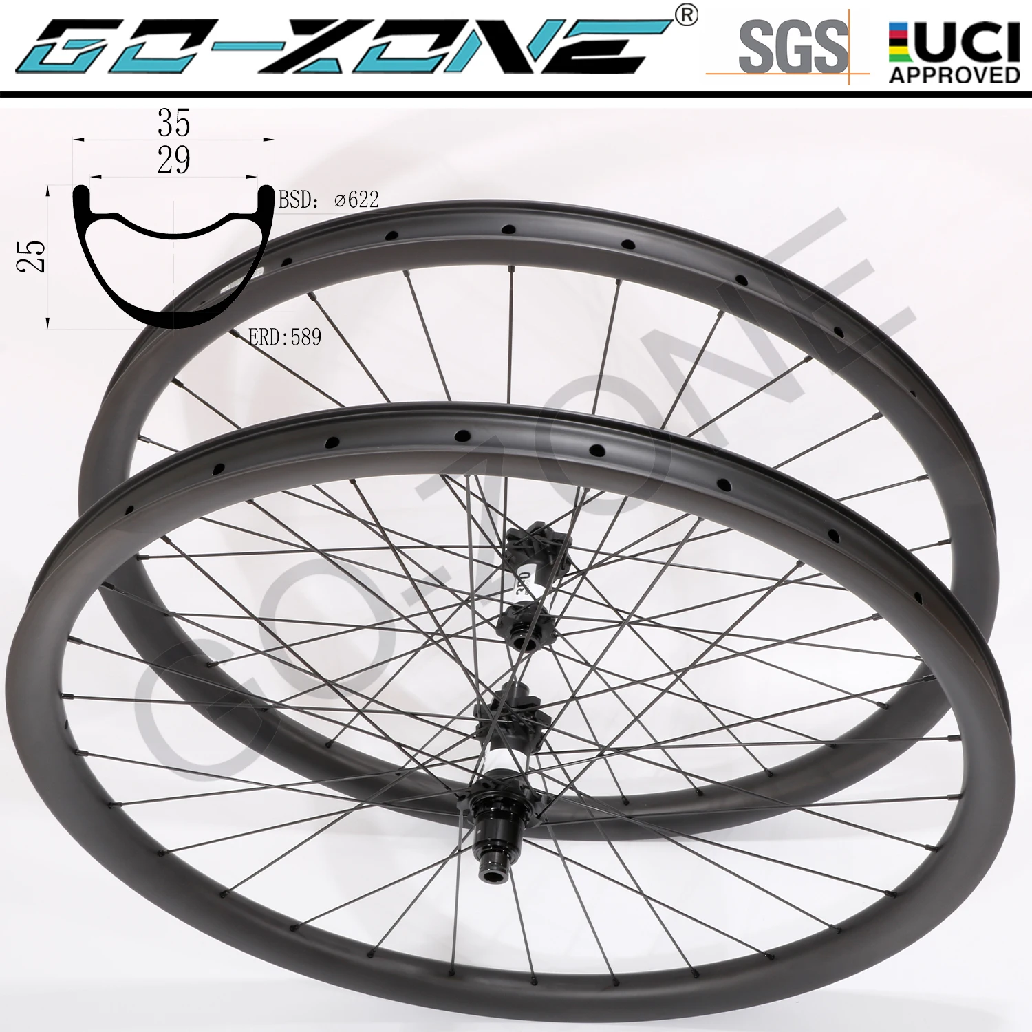 Carbon MTB Wheelset 29 Tubeless Shiman0 /Micro Spline 12s Or Sram XD 35x25mm UCI Approved Mountain Bike Wheels