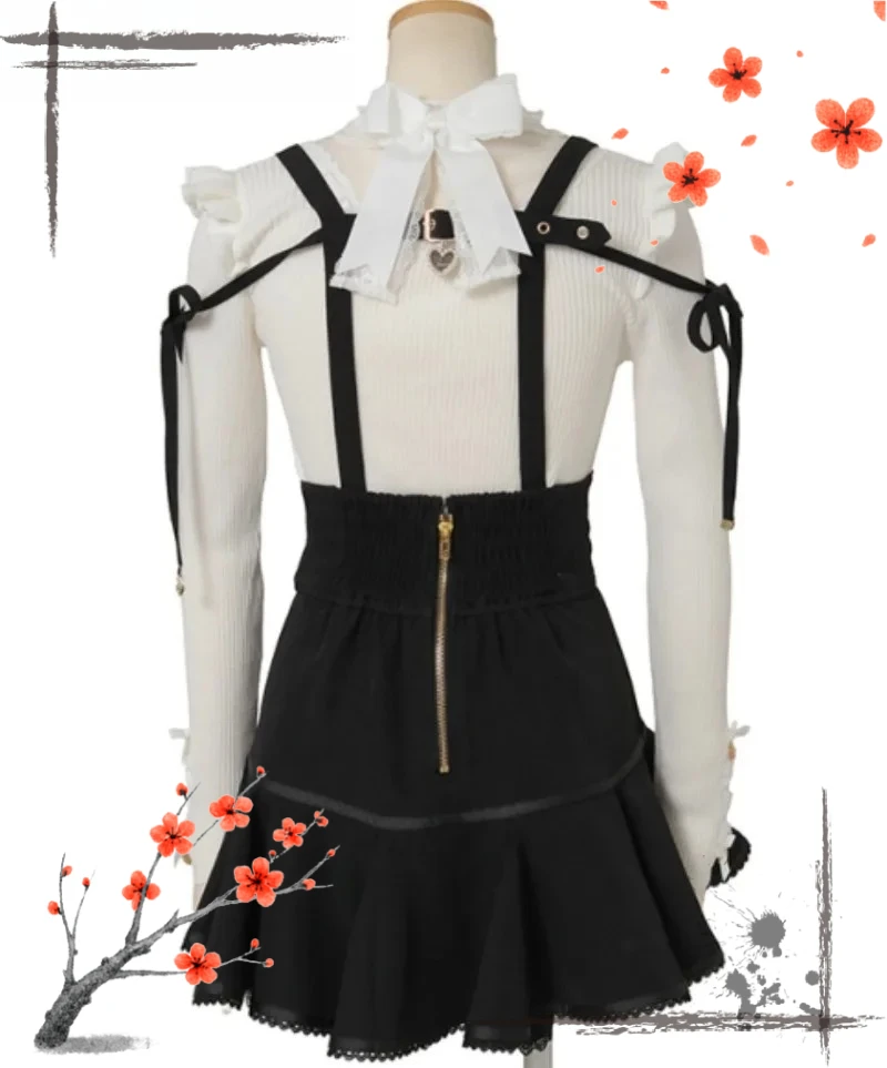 

2026 Spring New Sweet Girl Detachable Strap Skirt Japanese High Waist Slim Fit Versatile Bow Short Mermaid Suspender Skirts