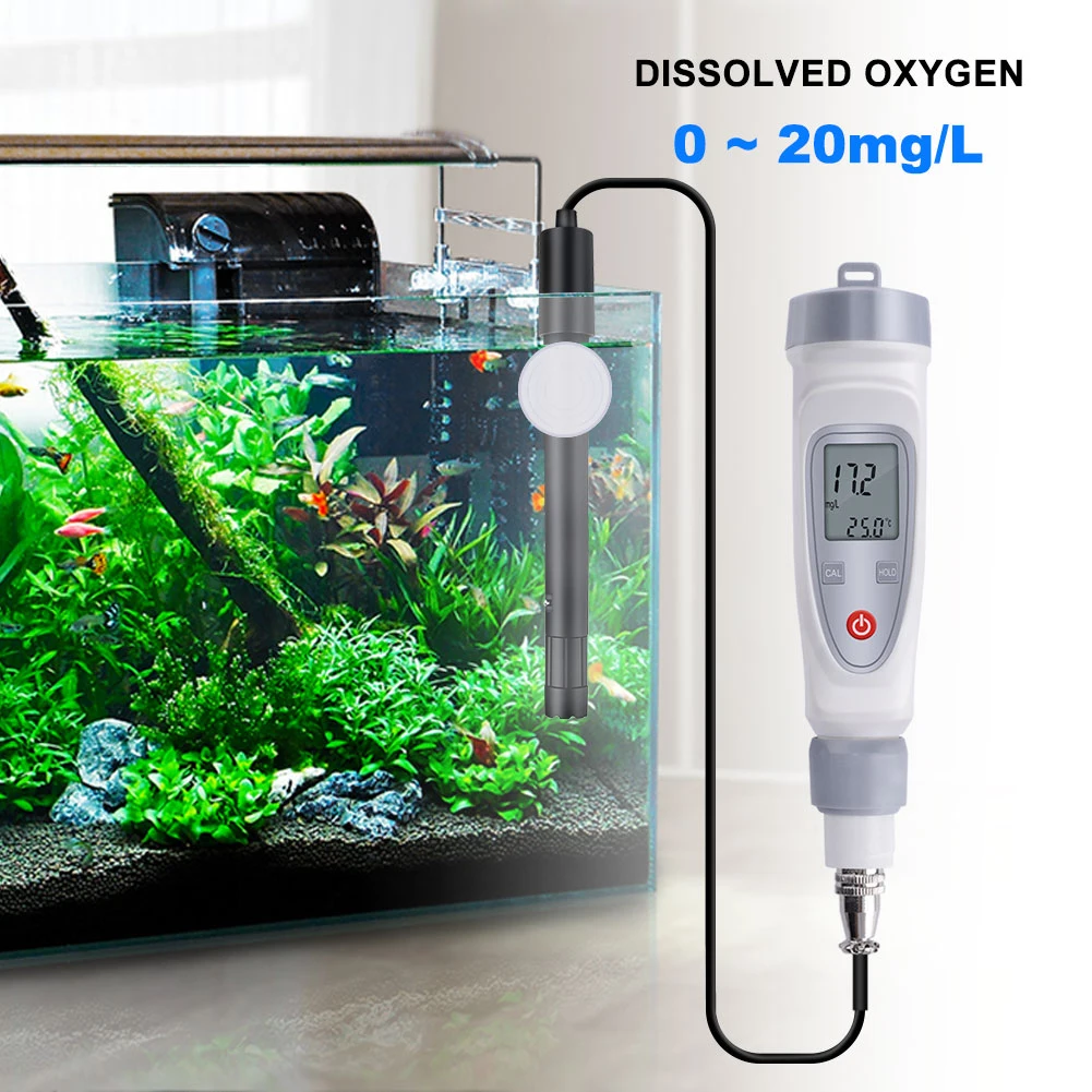 Yieryi JPB-70A Portable Digital Pen Dissolved Oxygen Meter Water Quality Tester Do Meter Detector Test Range 0-20 mg/L