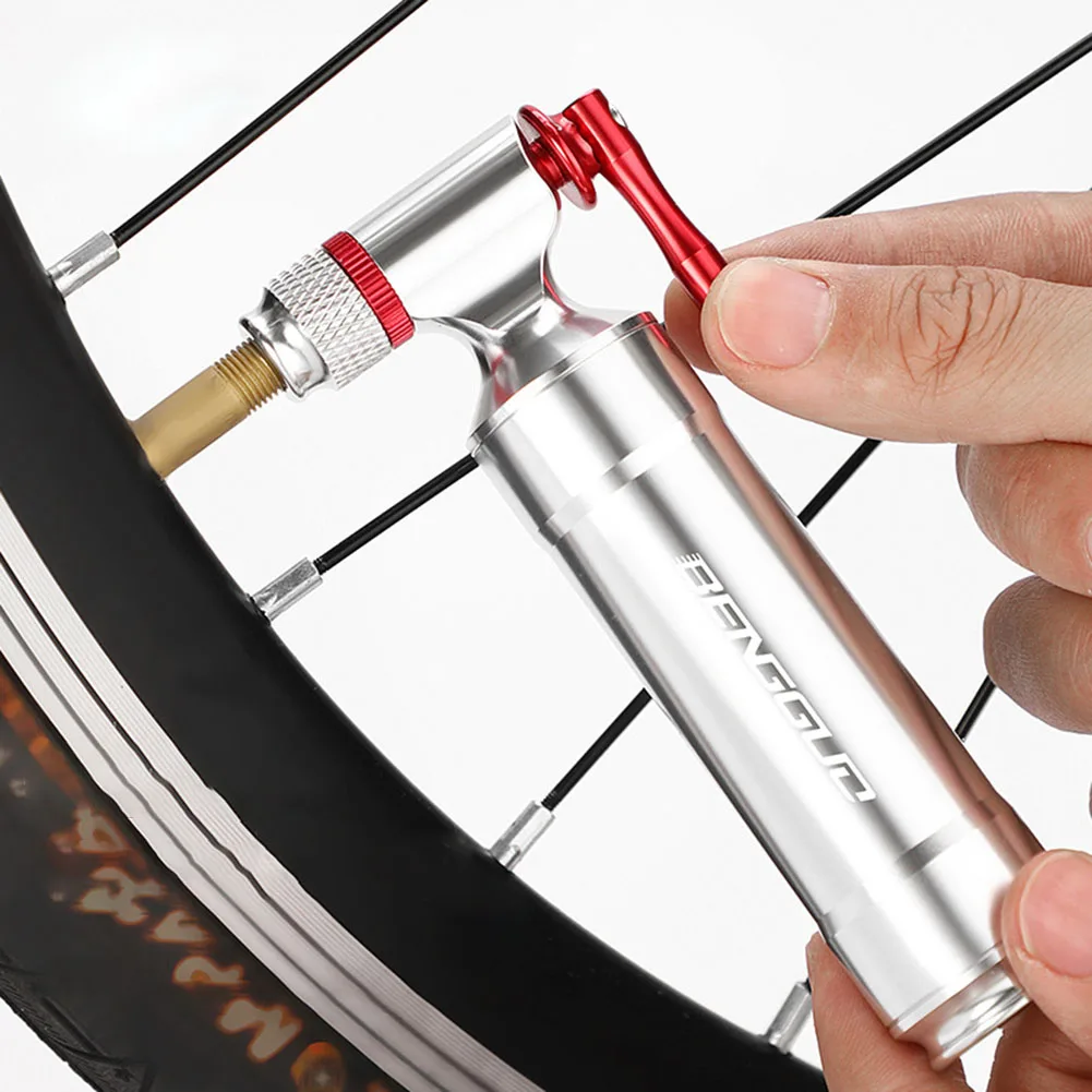 

Mini Bicycle Pump Schrader & Presta Valve Portable Tire Inflator Aluminum Alloy CO2 Bike Tire Inflator Cycling Accessories