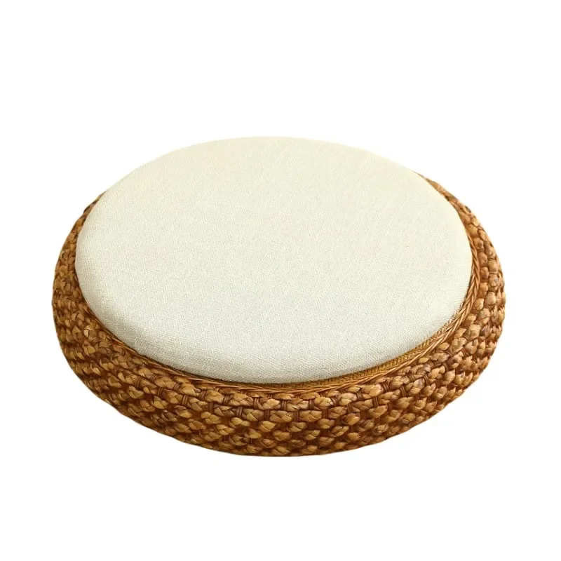 

%a Handwoven Meditation Cushion Pillows for Sitting On Floor Seating Natural Straw Zabuton Japanese