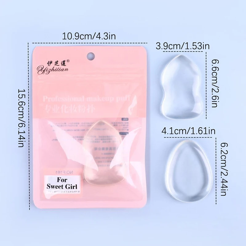 1 Stuks Zachte Siliconen Gel Poeder Puff Spons Voor Cosmetische Gezicht Foundation Bb Cream Geen Poeder Eten Poeder Make-Up Tool