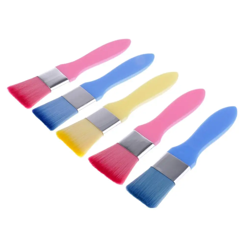 Set di Pennelli per Maschere Viso e Burro Corpo con Manico in Plastica - Kit Pennelli Trucco per Skincare