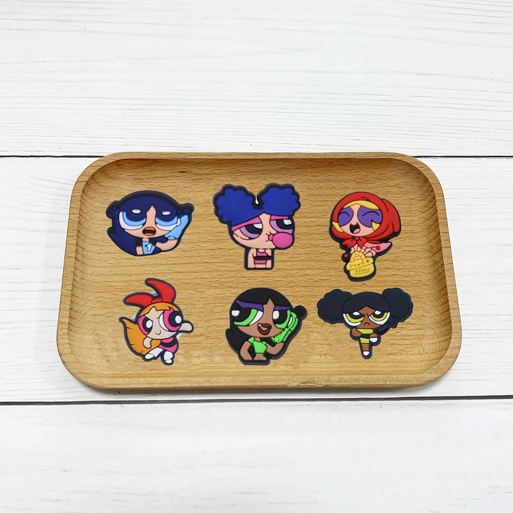 Bestseller 18-100 Stück Potdemiel Cartoon Fliegendes Mädchen Serie PVC Schuhzubehör DIY Abnehmbare Wasserdichte Schuhdekoration Geschenke – Detail 8