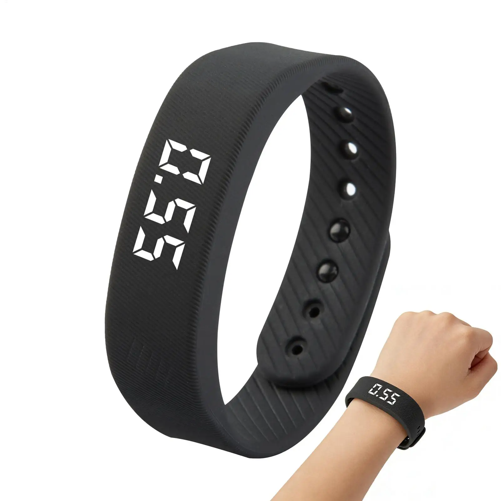 Digital Smart Wristbands Waterproof Smart Clock Smartband Smart Band Vibration Alarm Reminder Heavy Sleepers Clock