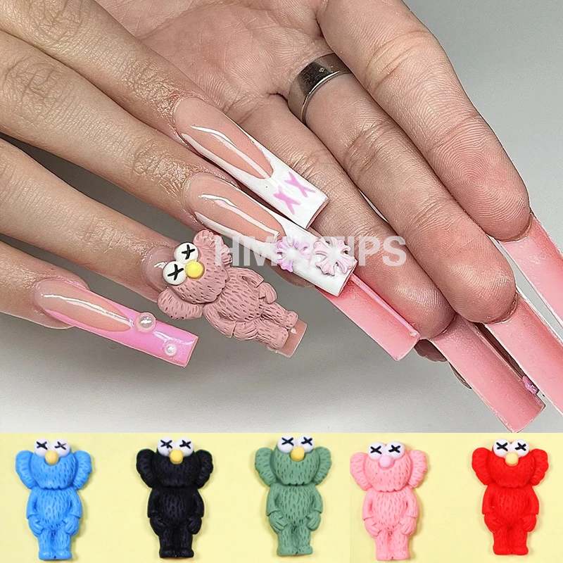 10Pcs Kawaii 3D Cartoon Nail Art Charms Resin DIY Nails Decoration Luxury Nail Accessories DIY Manicure Designs