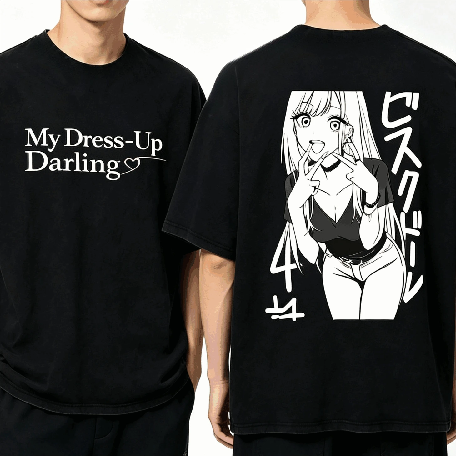 Summer Vintage Washed My Dress-Up Darling Marin Kitagawa Anime Graphic T Shirt Unisex Unique Print Makes You Stand Out Outdoors
