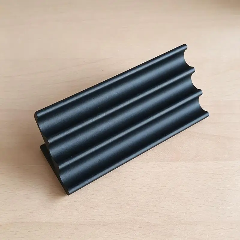 3D Printed 3-Tier Black Minimalist Pen Holder Sturdy Desk Organizer Multi-Slot Desktop Storage for Office School Supplies