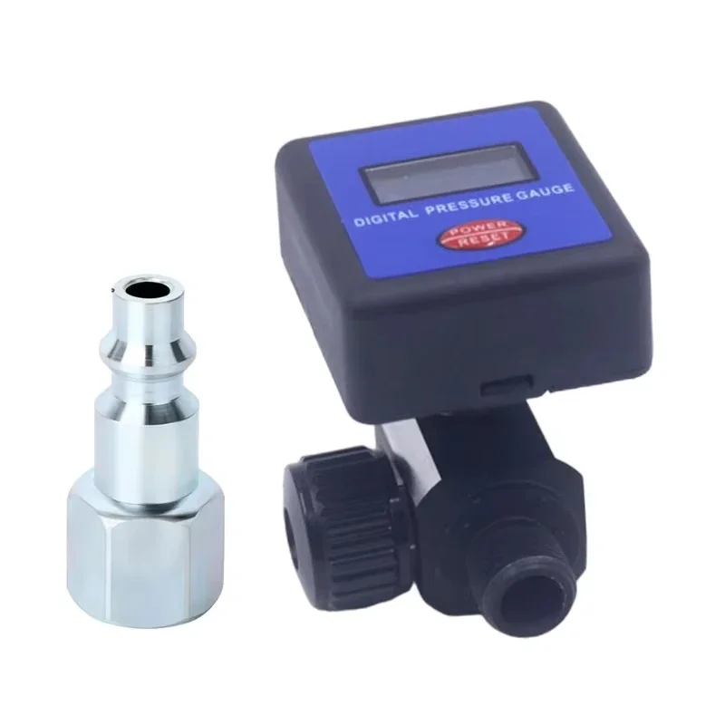 1PCS Pressure Regulator With Connector Aluminum Alloy 150 PSI Digital Pressure Gauge 1/4-inch NPT Connection Replacement Parts