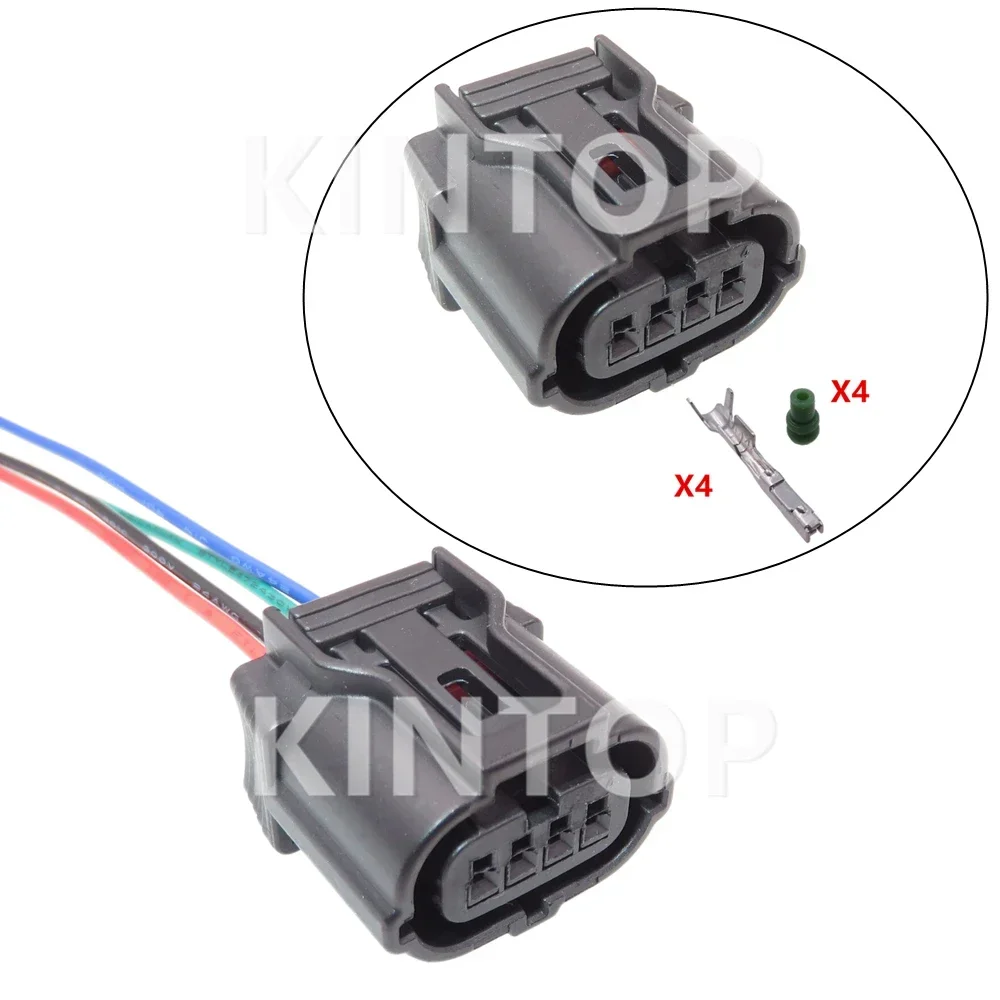 

1 Set 4 Pins AC Assembly Automobile Plastic Housing Connector with Wires Miniature Wiring Terminal Waterproof Sockets