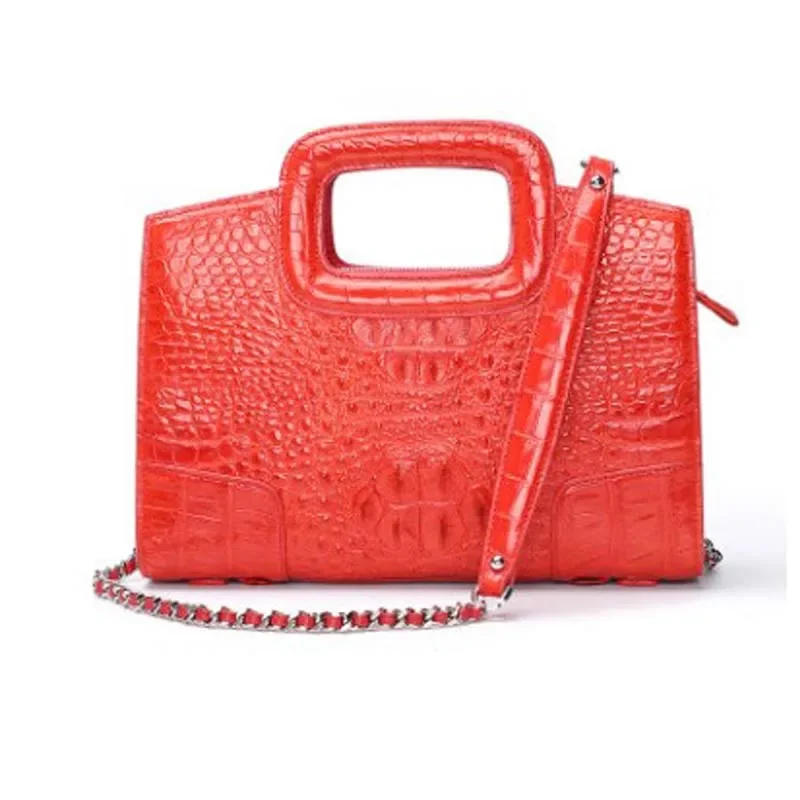 

dongou new Thailand crocodile bone skin women bag fashion women crocodile bag women handbag single shoulder bag